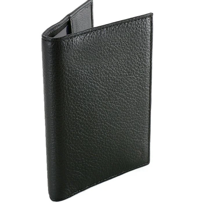 Black Leather Passport Cover Black Leather Passport Cover